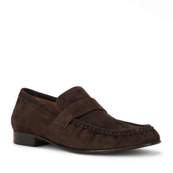 Mansur Gavriel Ruched Loafer in Espresso Minimalstic Revolve Suede Shoes 38.5
